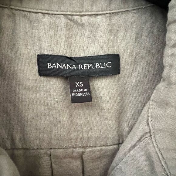 Banana Republic Green Utility Shirtdress - Picture 6 of 11